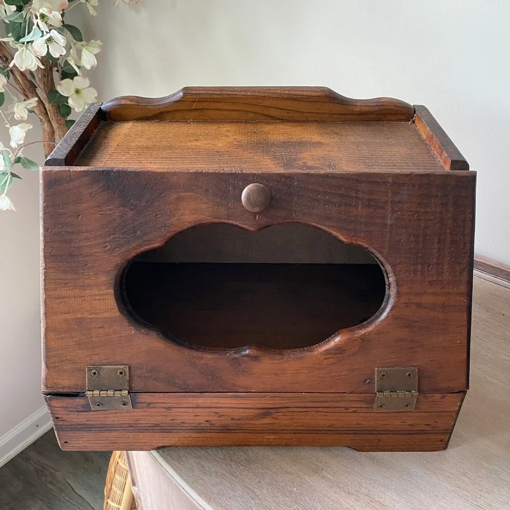 Vintage Farmhouse Bread Box 10